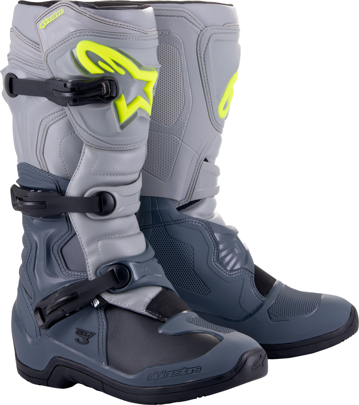 Alpinestars Tech 3 Off-Road Boots – Dark Grey, Light Grey, Black, US Size 7