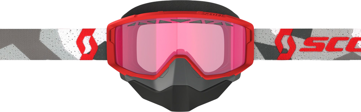 Scott Primal Snow Cross Goggle Camo White/Red with Rose Tint