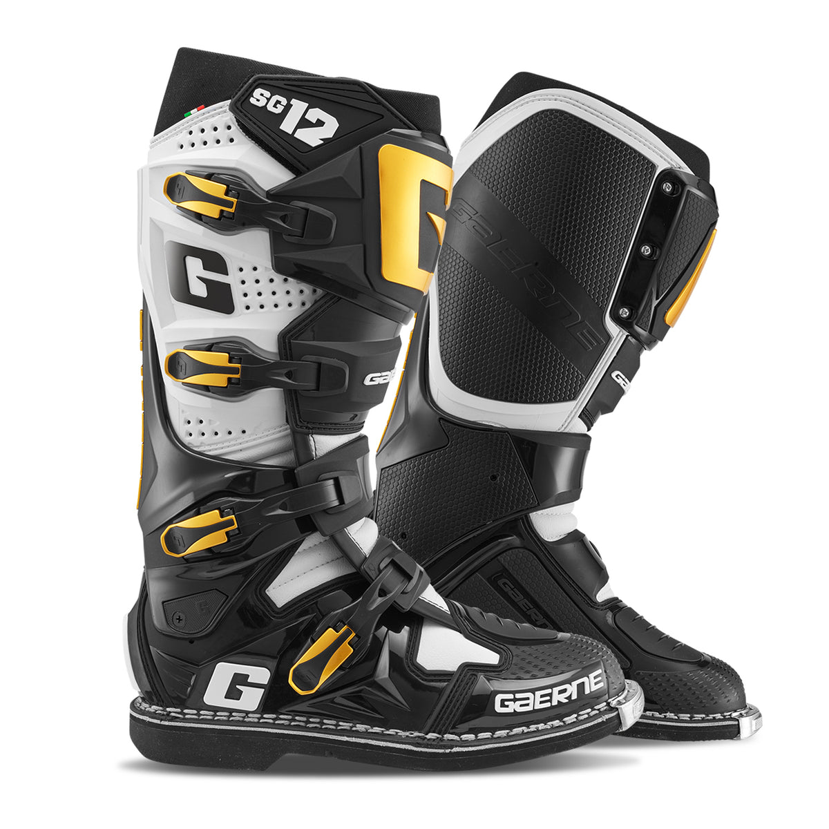 Gaerne SG-12 Luxe Offroad Boots Size 10 – High-Performance Motocross Footwear with Adjustable Calf Support