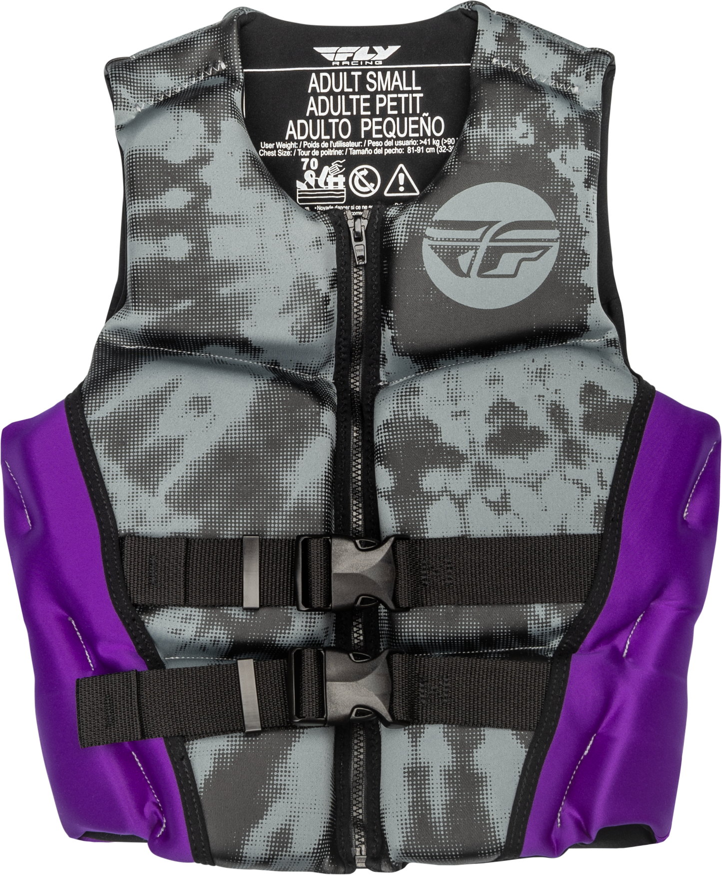 Fly Racing Women's Neoprene Flotation Vest X-Small - Purple/Grey/Black