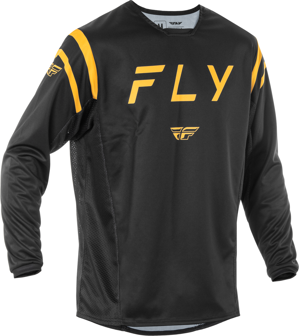 Fly Racing Kinetic Center Jersey Black/Gold Small Offroad Performance Jersey