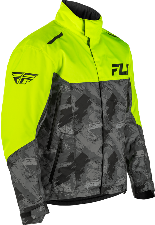 Fly Racing Youth SNX Pro Jacket Hi-Vis/Black - Youth Small Snow Jacket with Weatherproof Technology