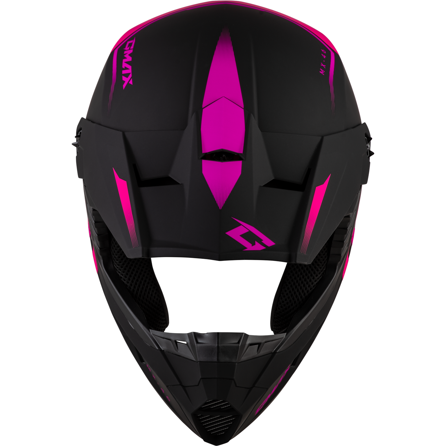 GMAX MX-46 Youth Off-Road Helmet Matte Black/Pink with Adjustable Sizes