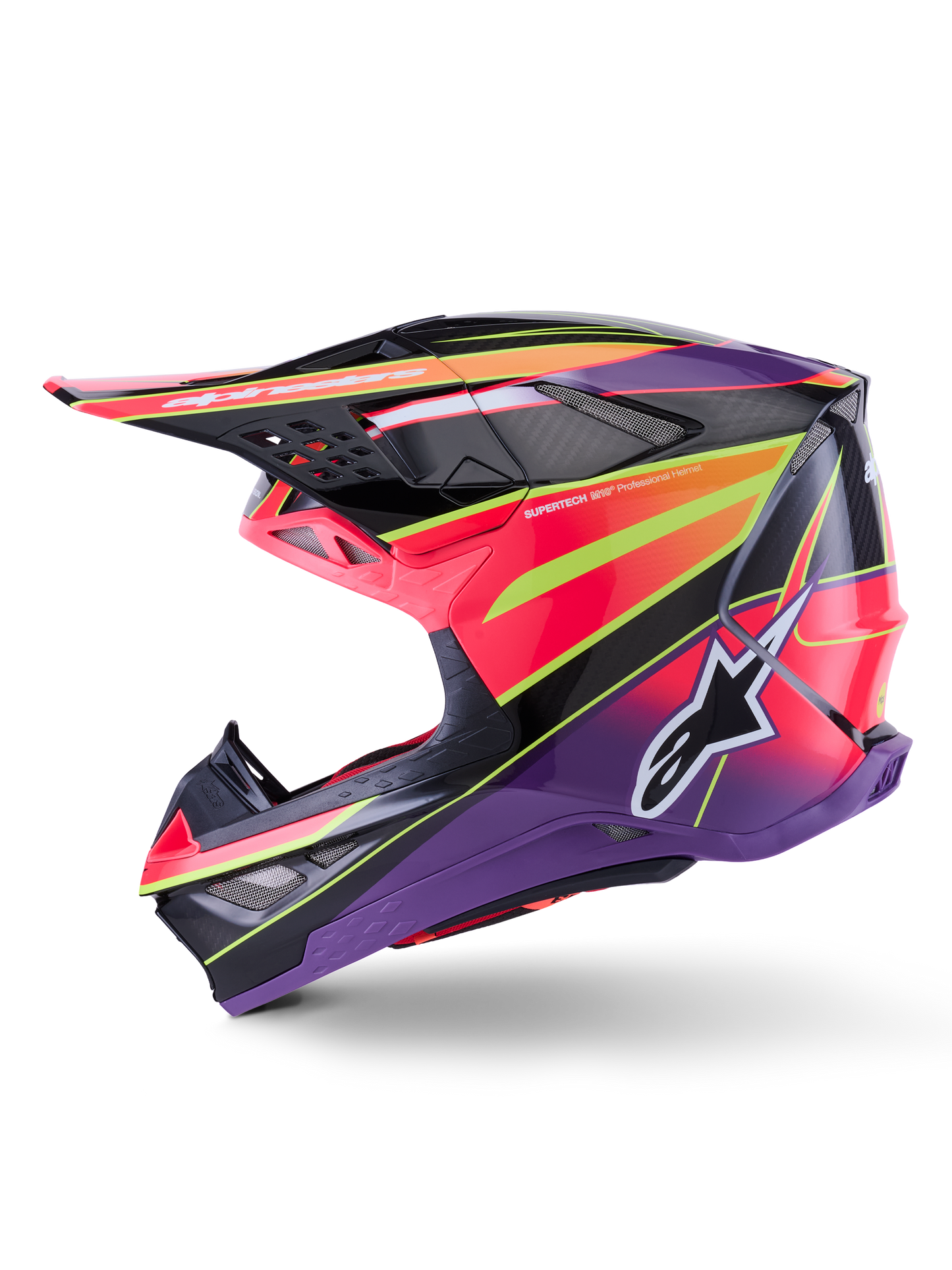Alpinestars Supertech S M10 Era Helmet X-Large Pink/Violet/Yellow Fluo Glossy