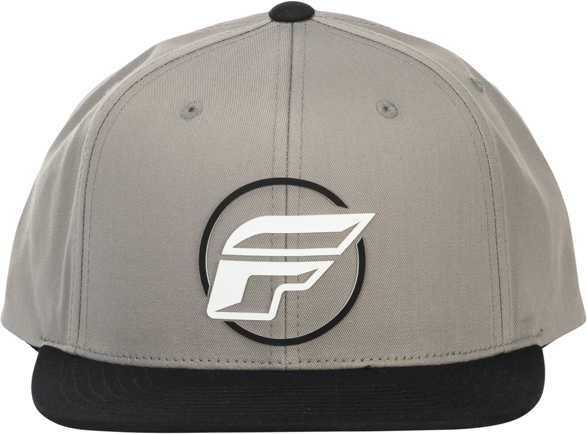 Fly Racing Fly Half Wing Hat Grey - Adjustable Snapback Cap with Curved Bill