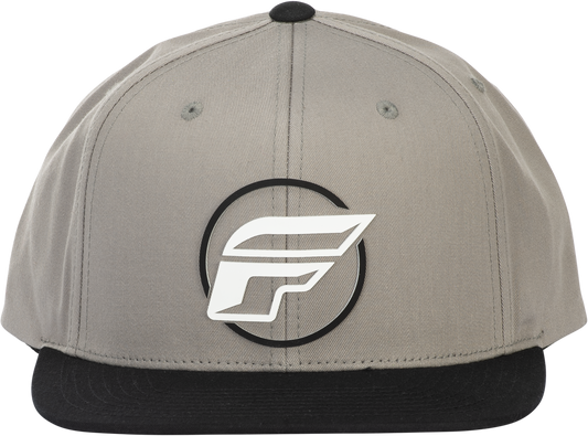 Fly Racing Fly Half Wing Hat Grey - Adjustable Snapback Cap with Curved Bill