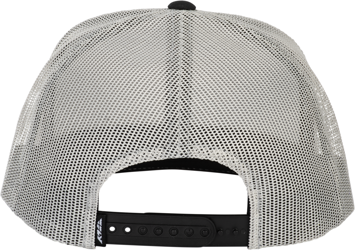 Fly Racing Fly Trucker Hat Grey - Adjustable Snapback Cap with Curved Bill