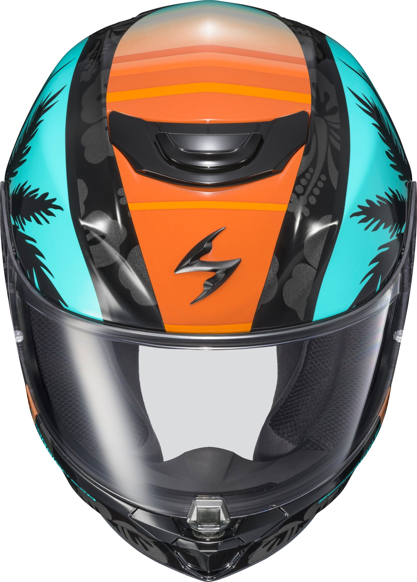 Scorpion EXO Exo R330 Full Face Helmet - Light Blue/Orange, X-Large