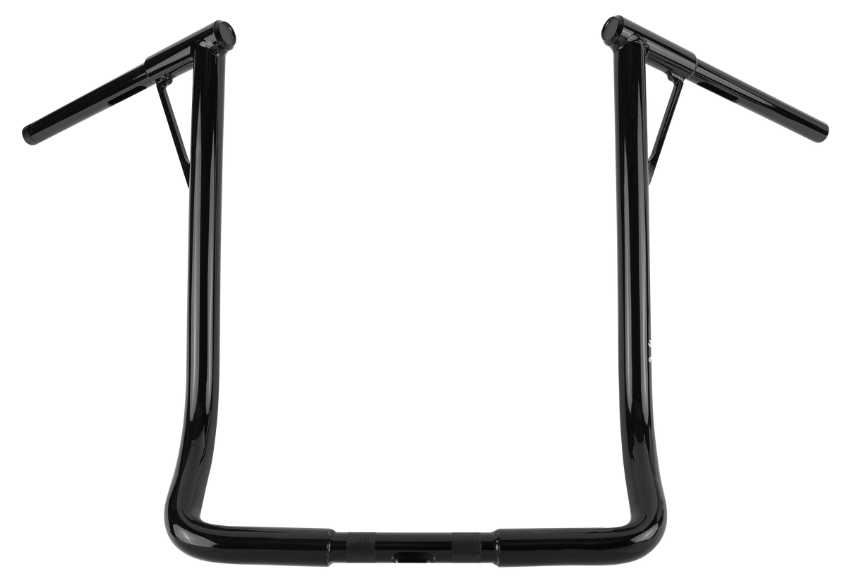 BURLY BRAND Louie Bagger 19-Inch Handlebar for Harley Davidson - Black, Part B12-7006B