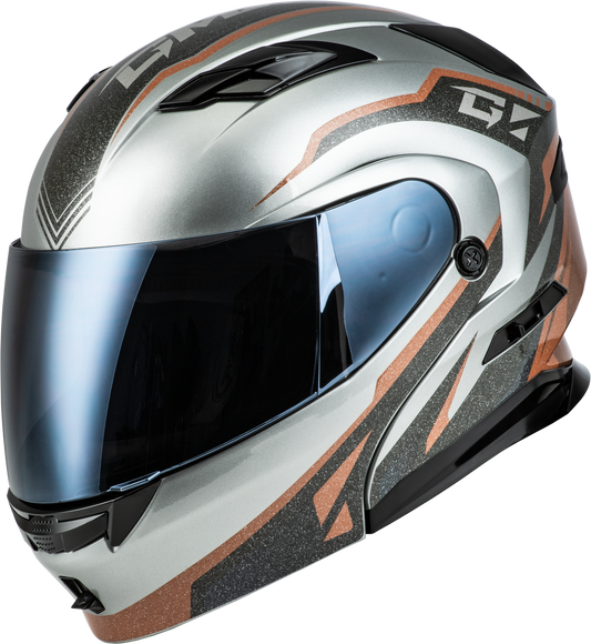 GMAX MD-01 Volta Modular Helmet – Small, Grey/Black/Copper Metallic