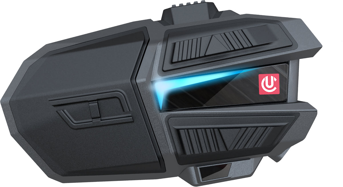 Uclear Motion 6 Single Universal Bluetooth Intercom System with 6-Rider DynaMESH and 18-Hour Battery Life