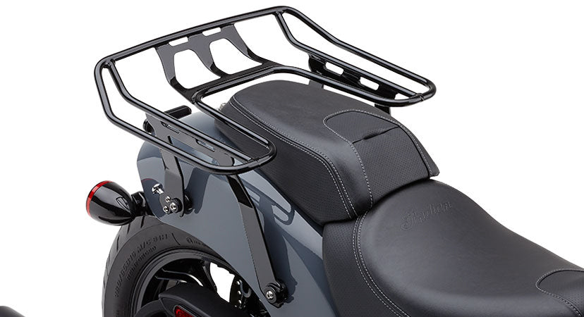 Cobra Detachable Big-A Wrap Around Luggage Rack for Indian Rogue Seats - Black