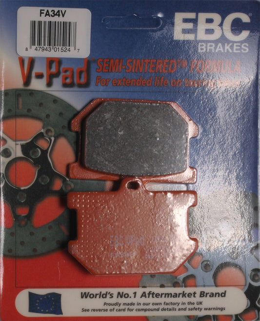 EBC Brake Pads V Series FA34V for Yamaha Cruiser and Big Twin Bikes