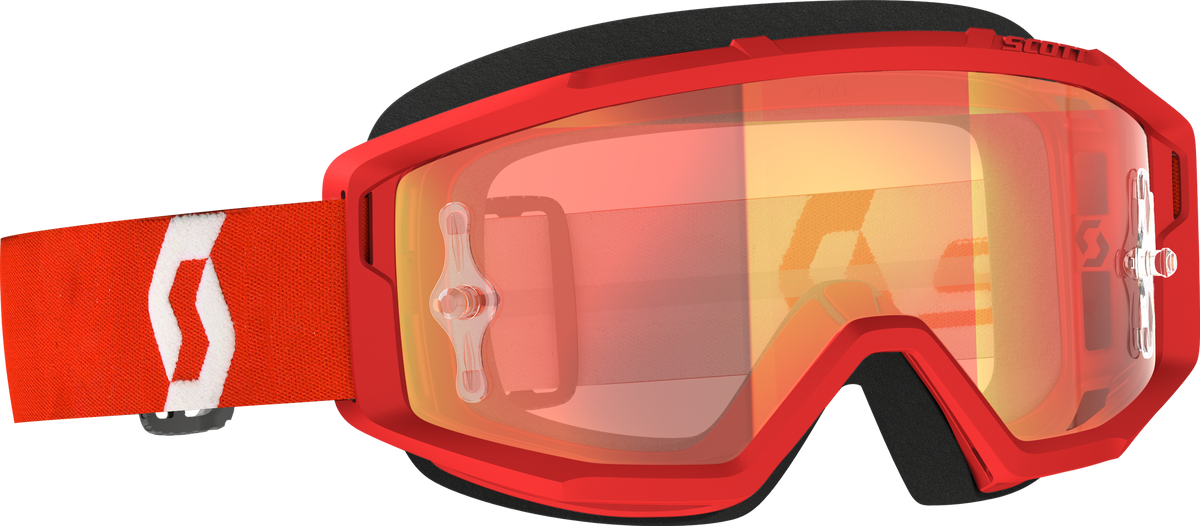 SCOTT Primal Goggle Red/White with Orange Chrome Lens for Offroad MTB