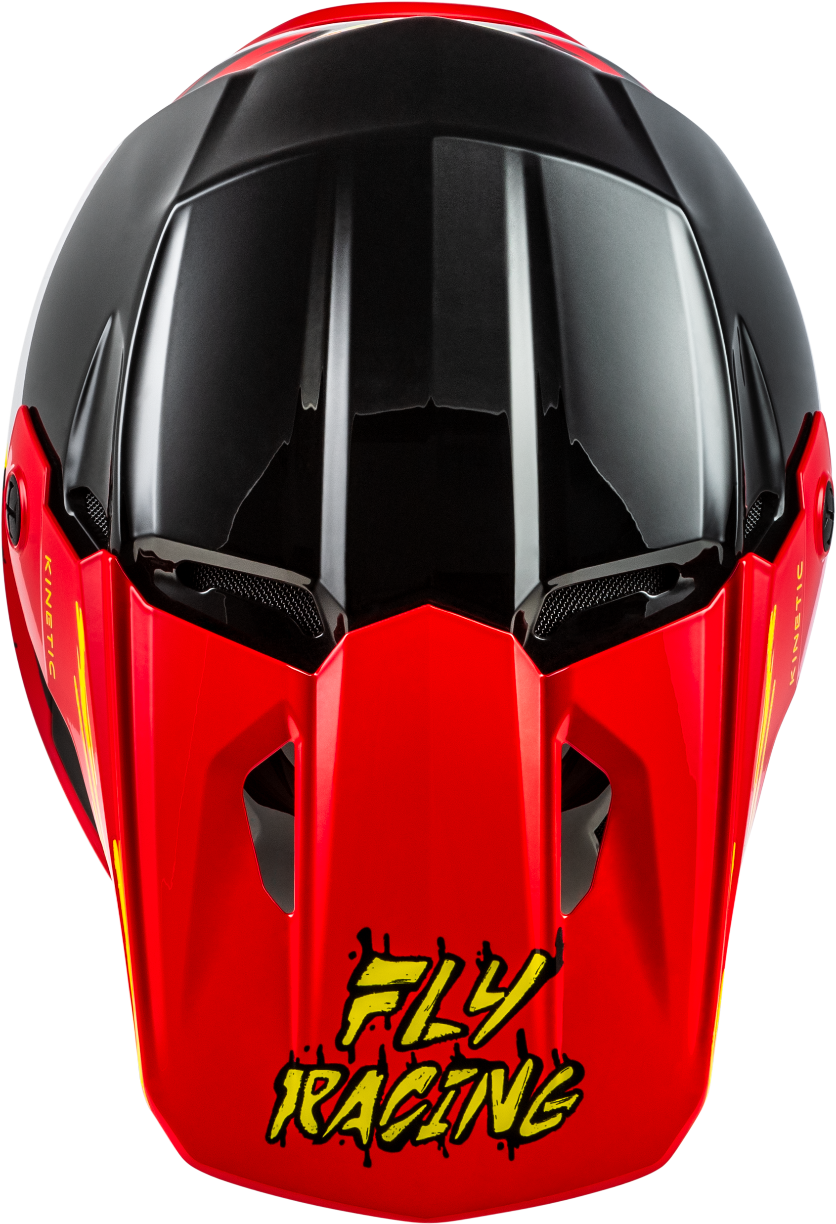 Fly Racing Youth Kinetic Surge Helmet Black/Red/Yellow, Size Medium