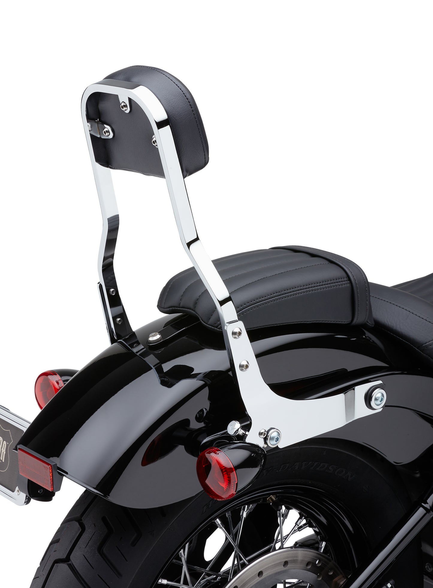 Cobra Short Chrome Sissy Bar for Harley Davidson V-Twin Motorcycles Part 602-1204