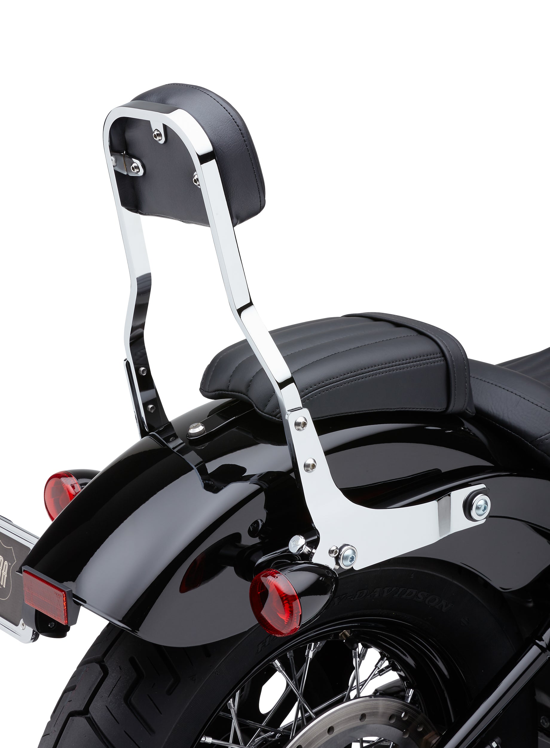 Cobra Short Chrome Sissy Bar for Harley Davidson V-Twin Motorcycles Part 602-1204