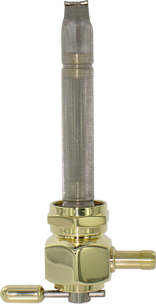 PINGEL ENT Power Flo Petcock 22mm Reserve Polished Brass for V-Twin Fuel Systems