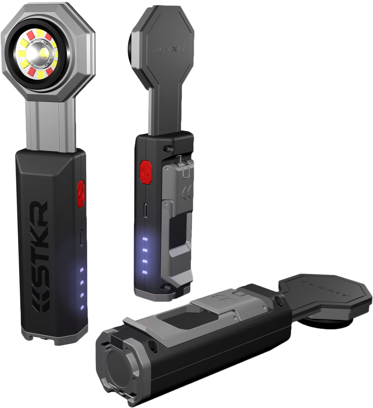 STKR Flexit Pocket Light 4.0 & 6.5 – Versatile LED Flashlights with Flexible Head and Multiple Mounting Options