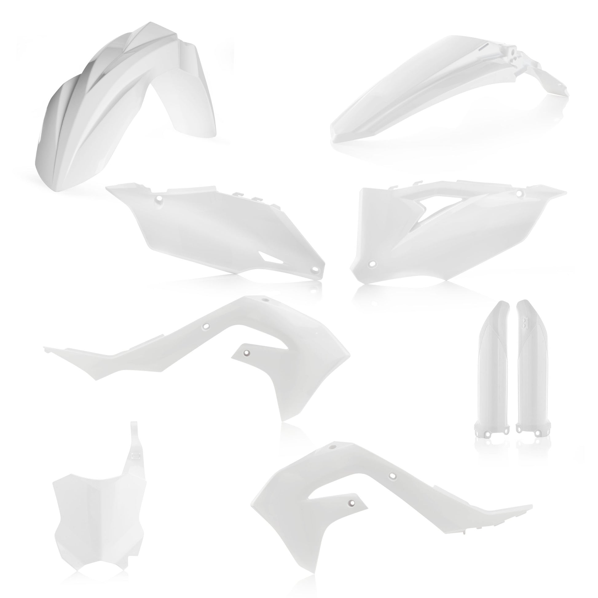ACERBIS Full Plastic Kit for Kawasaki KX Series – White Replacement Body Parts