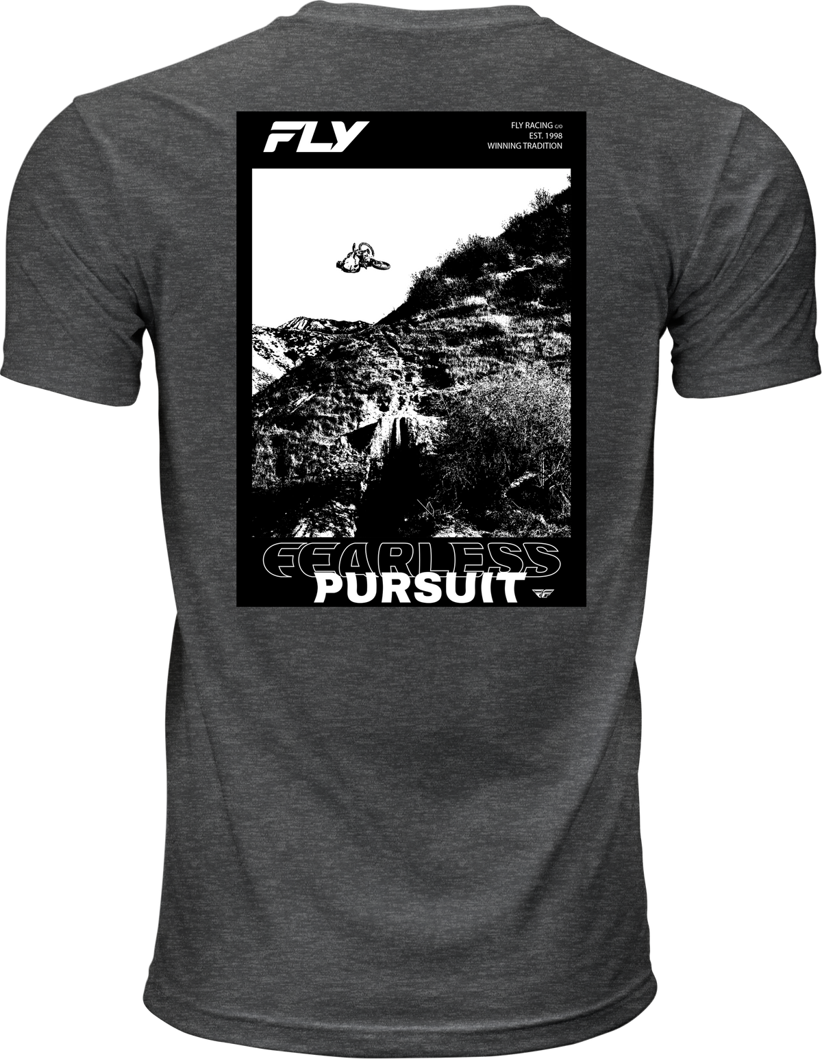 Fly Racing Freeride Tee Grey Medium – Comfortable Short Sleeve Motorcycle Shirt
