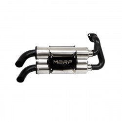 MBRP AT-9519PT Dual Stacked Slip-On Exhaust System for Polaris RZR 1000 S and General 1000 EPS