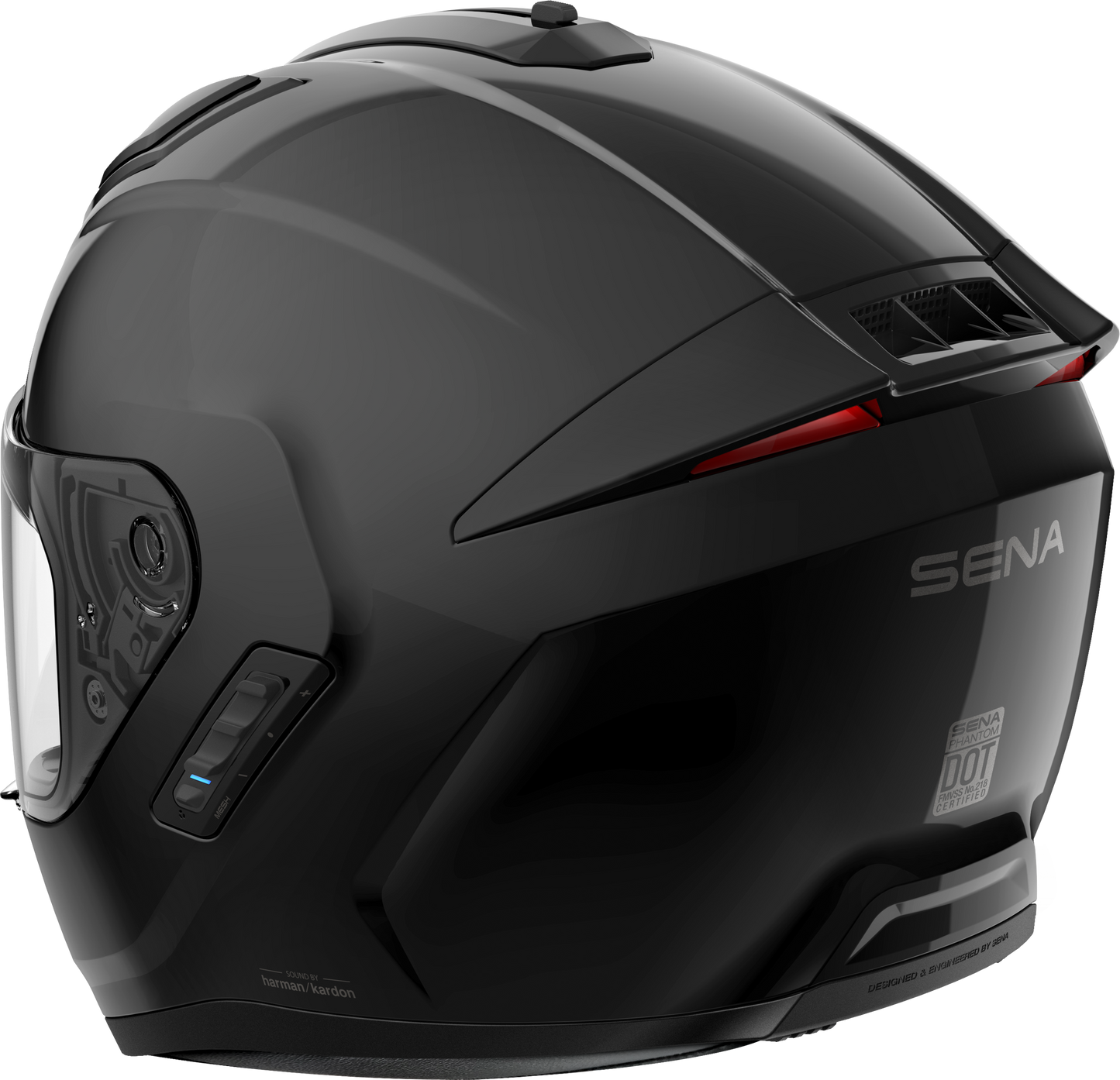 SENA Phantom Anc Full-Face Helmet Mesh Matte Black Small with Active Noise Cancellation and Advanced Connectivity