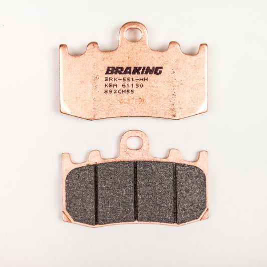 BRAKING Rear Sintered Brake Pad Set for BMW R1200GS and K1300 Models - Part 892CM55