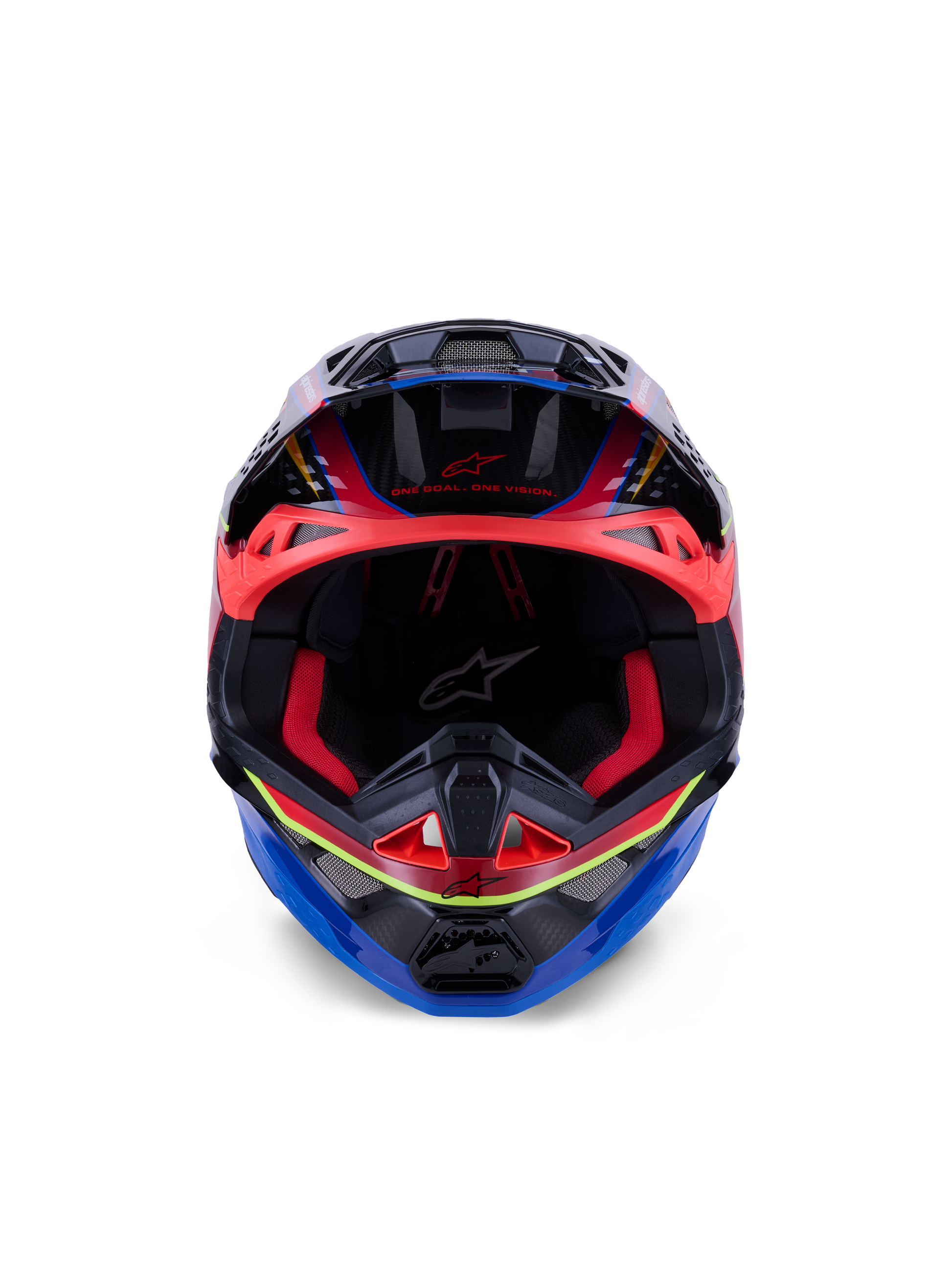 Alpinestars Supertech S M10 Era Off-Road Helmet - Large, Gloss Finish, Blue/Red/Yellow Fluo
