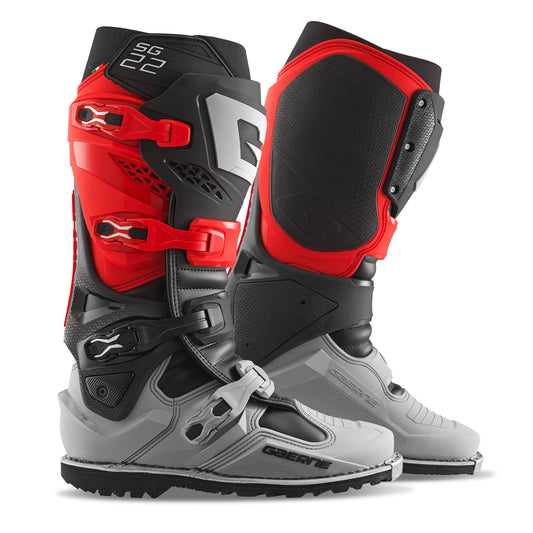 Gaerne SG.22 Gore-Tex Enduro Leather Boots for Offroad, US Size 12, Red/Black/Grey