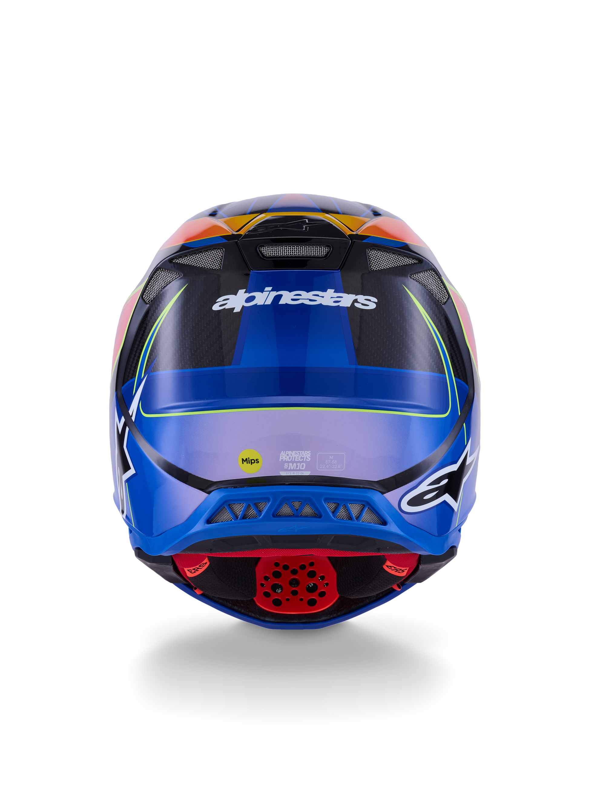 Alpinestars Supertech S M10 Era Offroad Helmet - Blue/Red/Yellow Fluo Gloss, X-Large