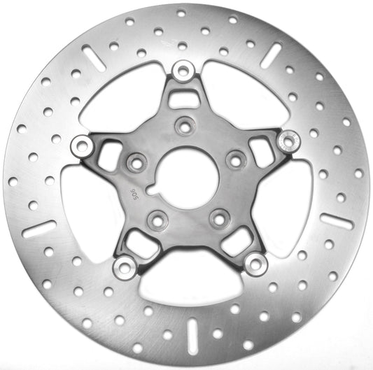 EBC V Twin Street Rotor FSD009BLK – Floating Chrome and Black Front Brake Rotor for Harley Davidson V-Twin Models