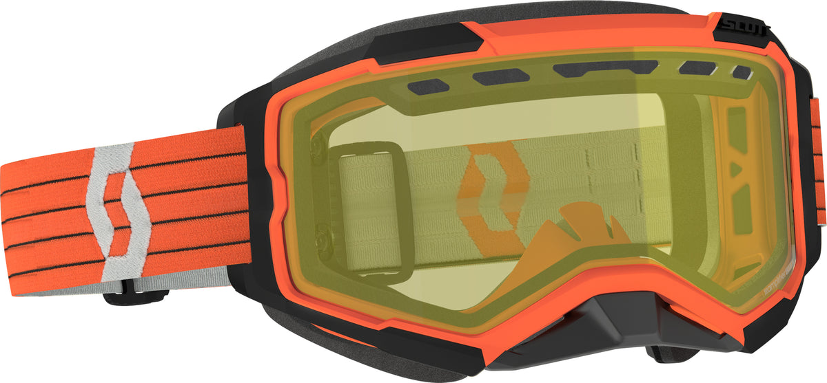 Scott Fury Snowcross Goggle Orange/Grey with Yellow Lens – Snow Sports Eyewear