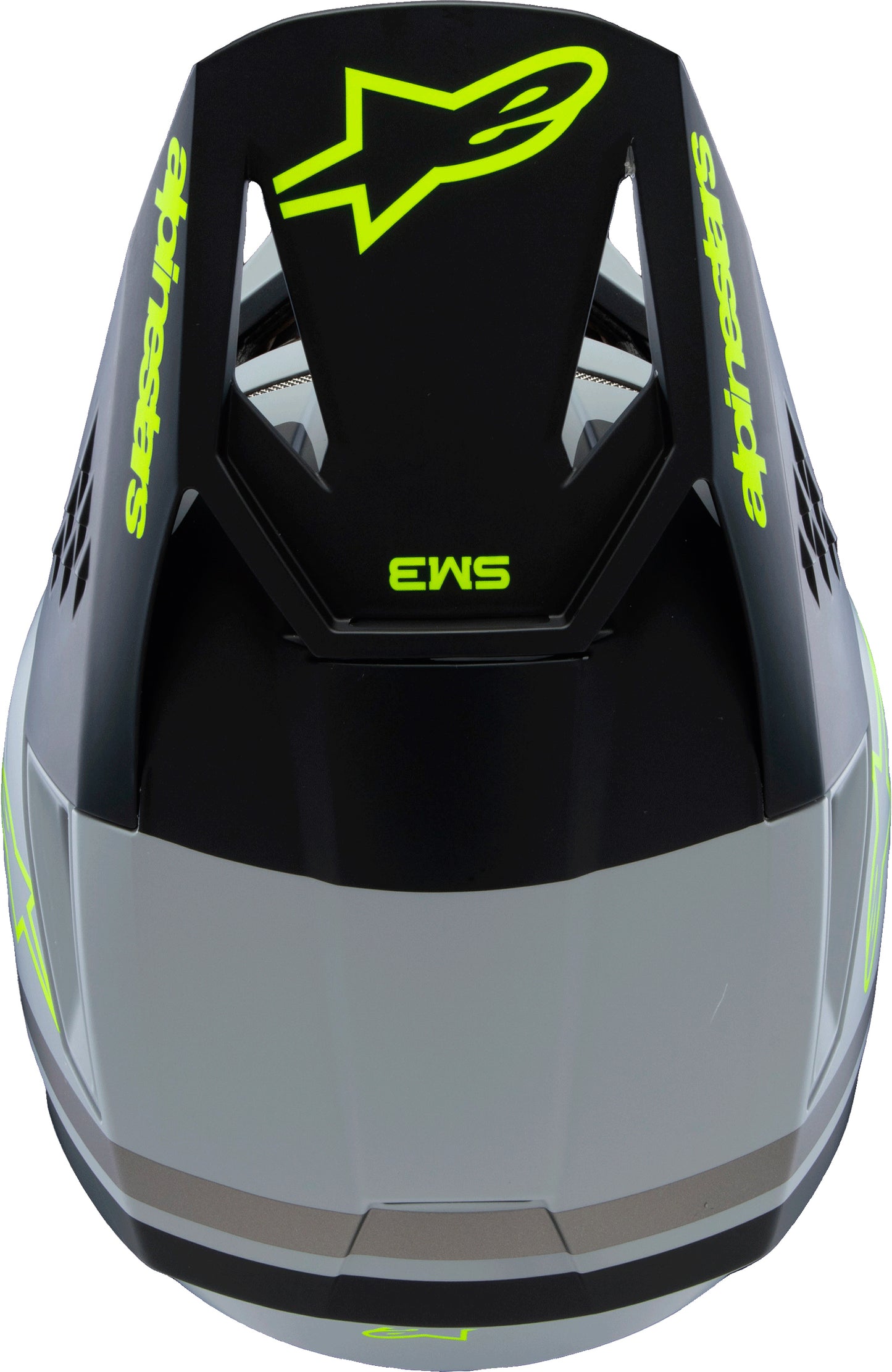 Alpinestars SM3 Youth Radium Helmet - Matte Grey/Black/Yellow Fluo, Youth Large