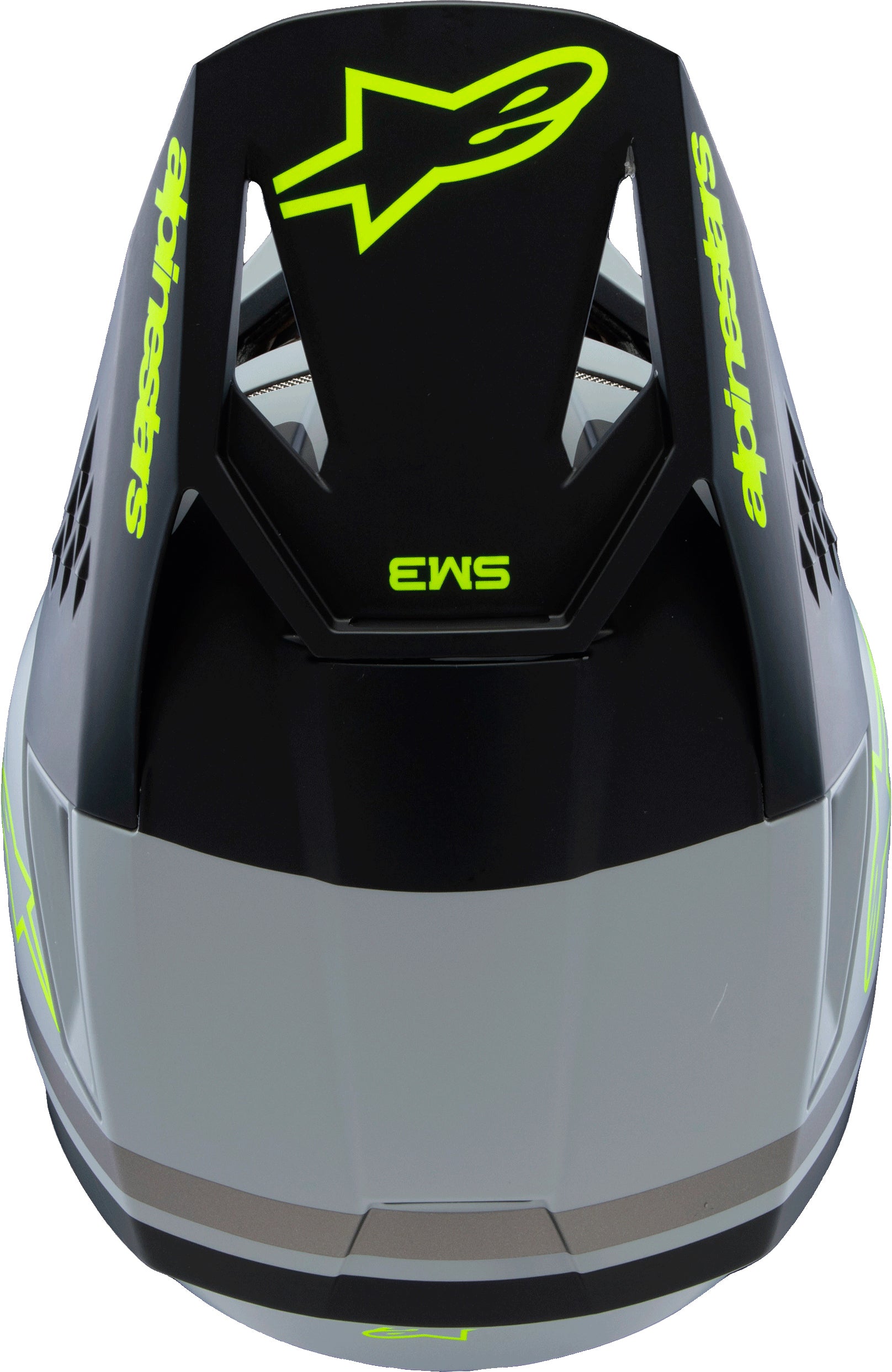 Alpinestars SM3 Youth Radium Helmet - Matte Grey/Black/Yellow Fluo, Youth Large