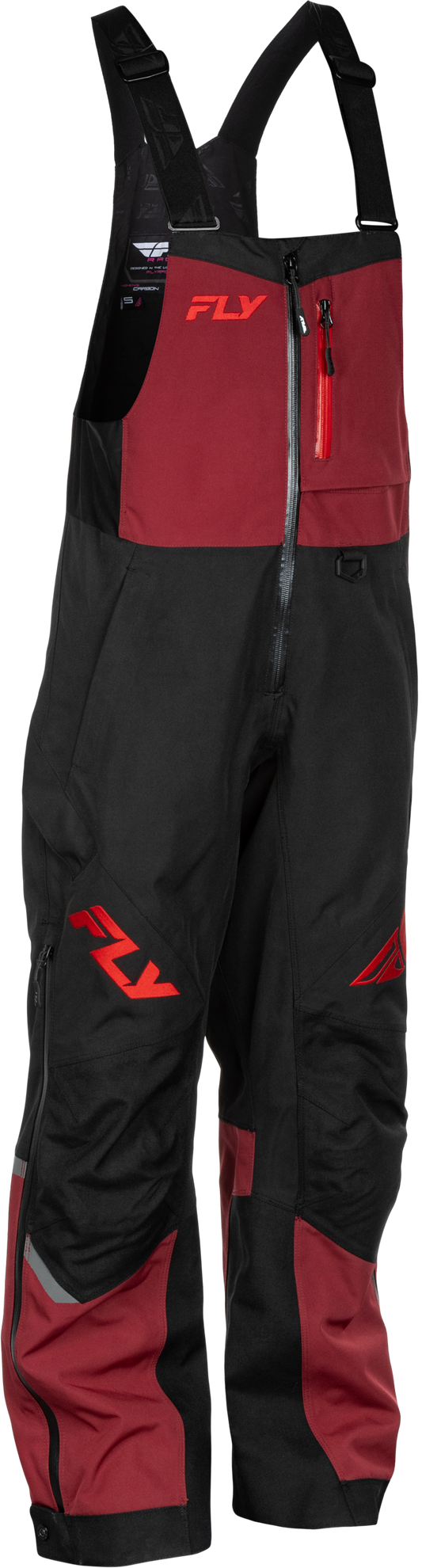 Fly Racing Women's Carbon Bibs 2X-Large Merlot/Red Snow Pants