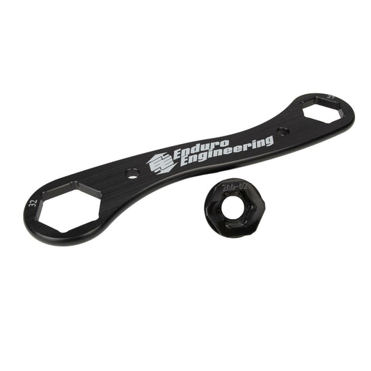 ENDURO ENGINEERING 22-200 Trail Multi Tool 17 27 32mm – 4-in-1 Billet Aluminum Axle Wrench with Indexable Multi-Tool