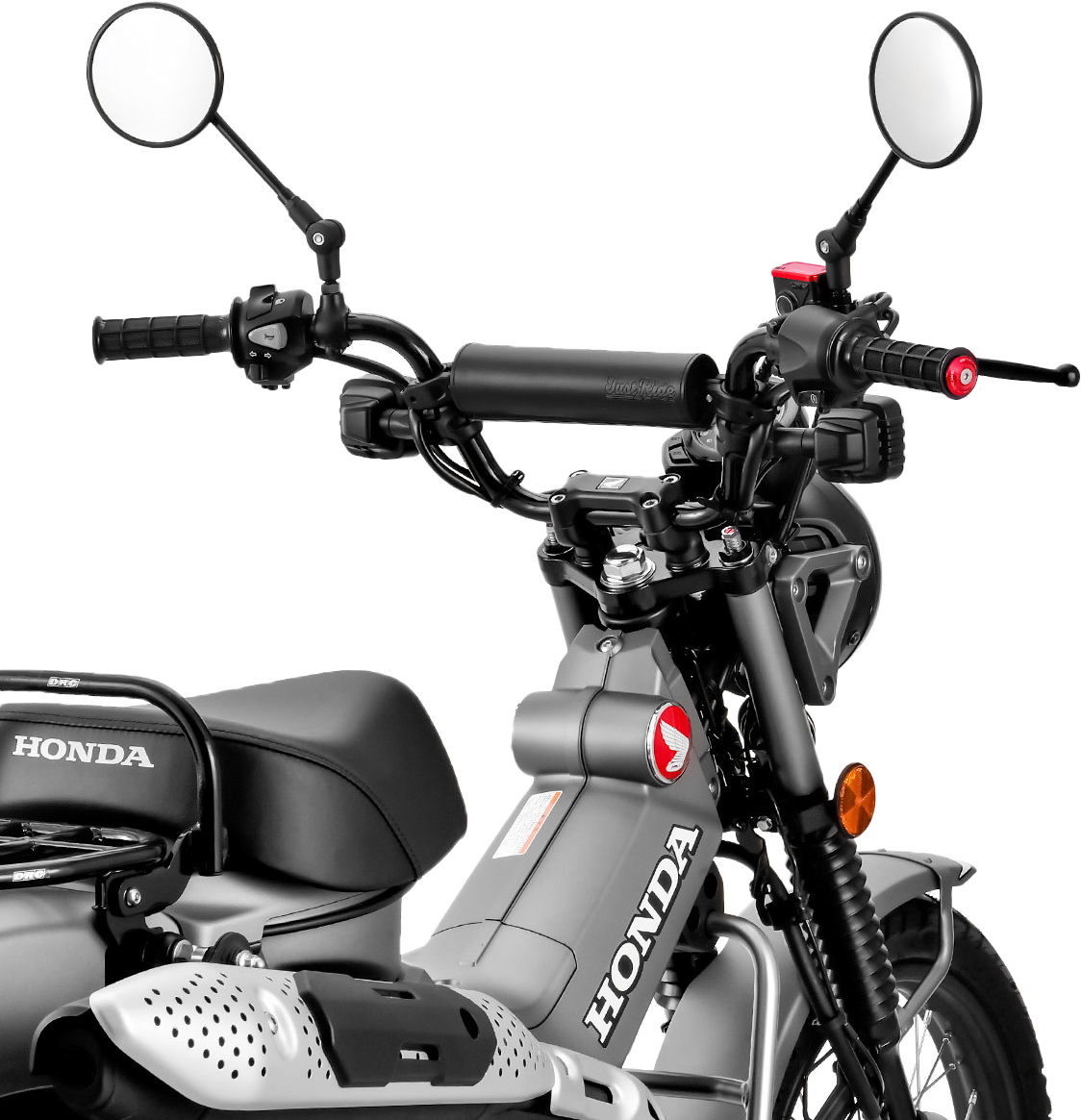 ZETA Handlebar Bar Pad Set 200mm with 220mm Aluminum Alloy Brace – Black