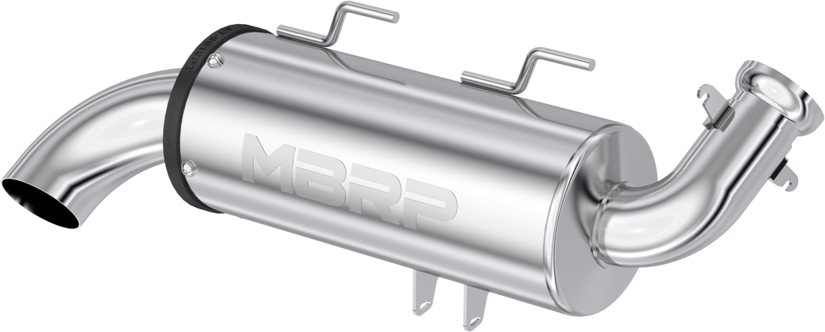 MBRP Single Slip-On System with 4.5-inch Performance Muffler for Polaris ATV/UTV