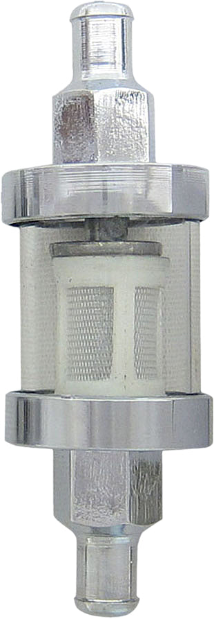 HardDrive See Flow Fuel Filter 3 7/8 x 1 1/8 inches with 5/16 inch Line – V-Twin Intake System Part 03-0050