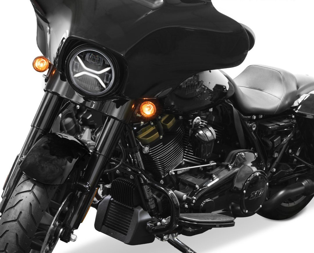 KOSO 28-61024 7-inch Zenith LED Headlight with H4 Plug for Harley Davidson Motorcycles