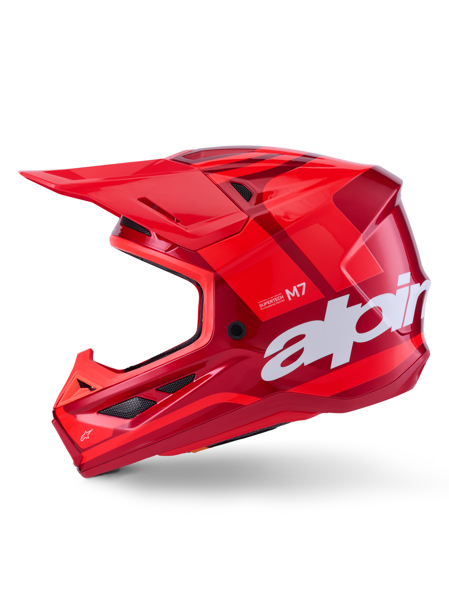 Alpinestars SM7 Core Helmet Red Glossy Large - Offroad Motorcycle Helmet