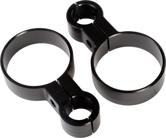 Hoffman Designs HDB-1012B Black Billet Shock Reservoir Mounts for Harley Davidson Bagger
