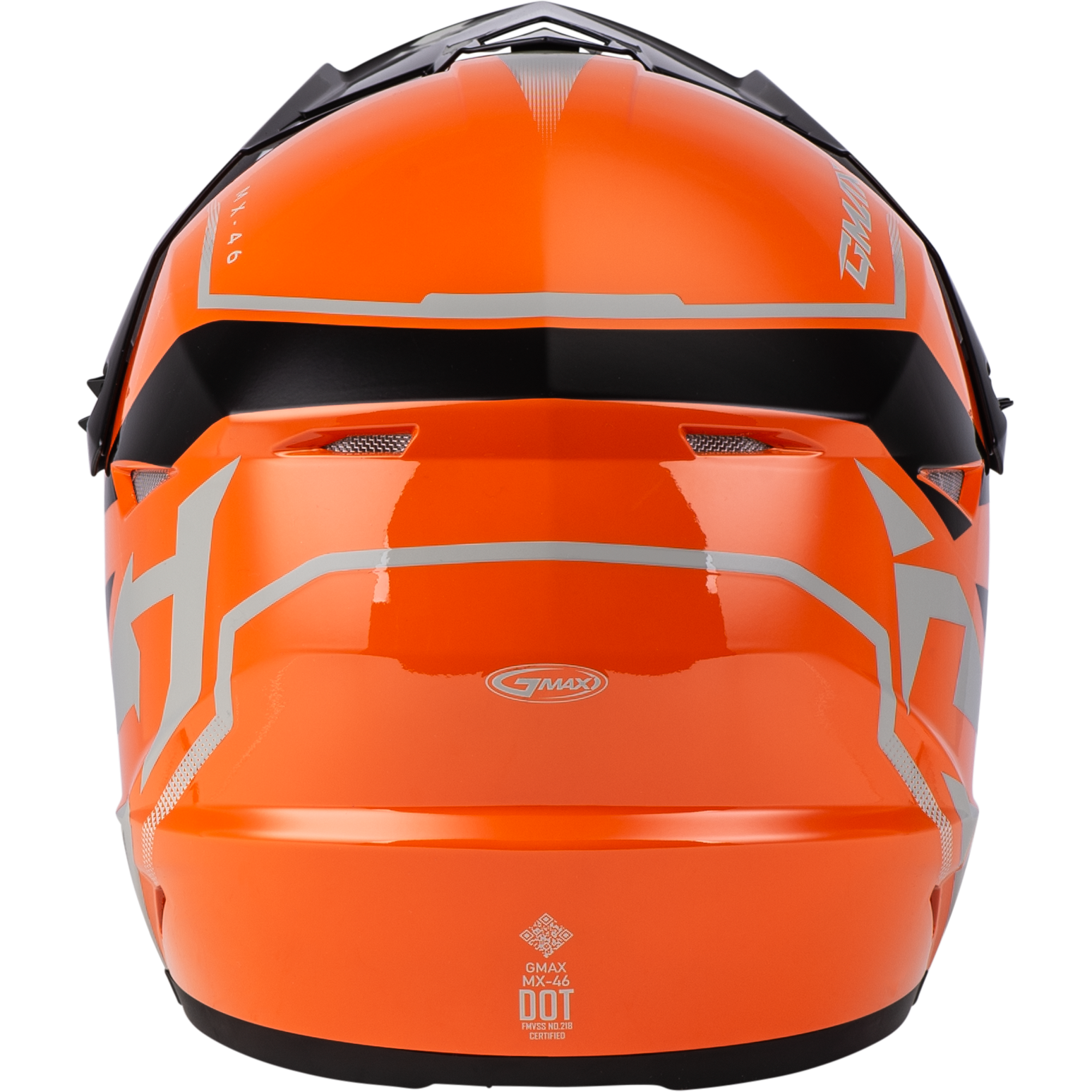 GMAX MX-46 Youth Off-Road Helmet with Adjustable Fit and Maximum Ventilation in Orange/Black/Grey