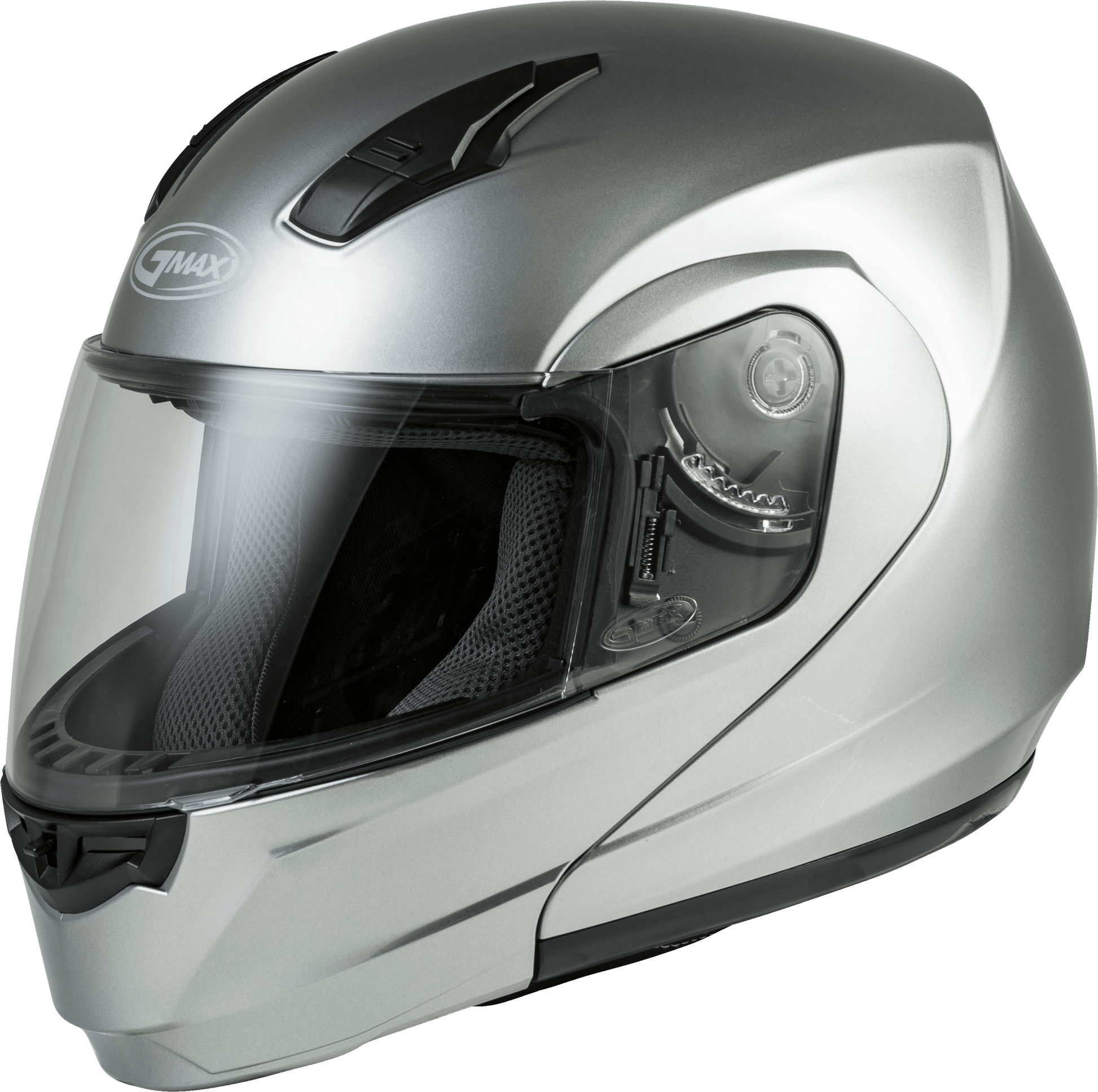 GMAX MD-04 Modular Helmet in Metallic Silver - 3X-Large
