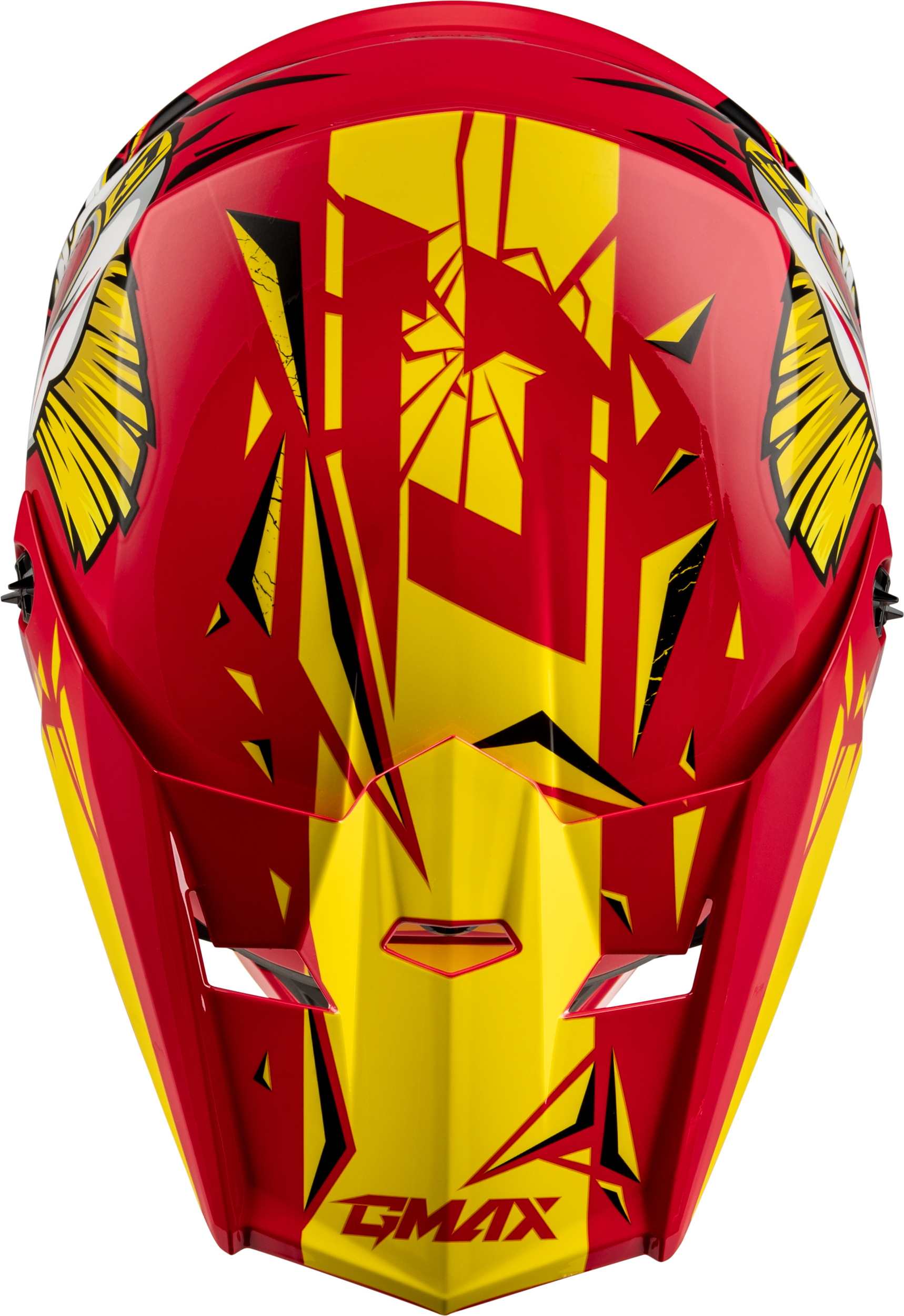 GMAX Youth MX-46Y Off-Road Helmet with Red/Yellow Finish, Medium