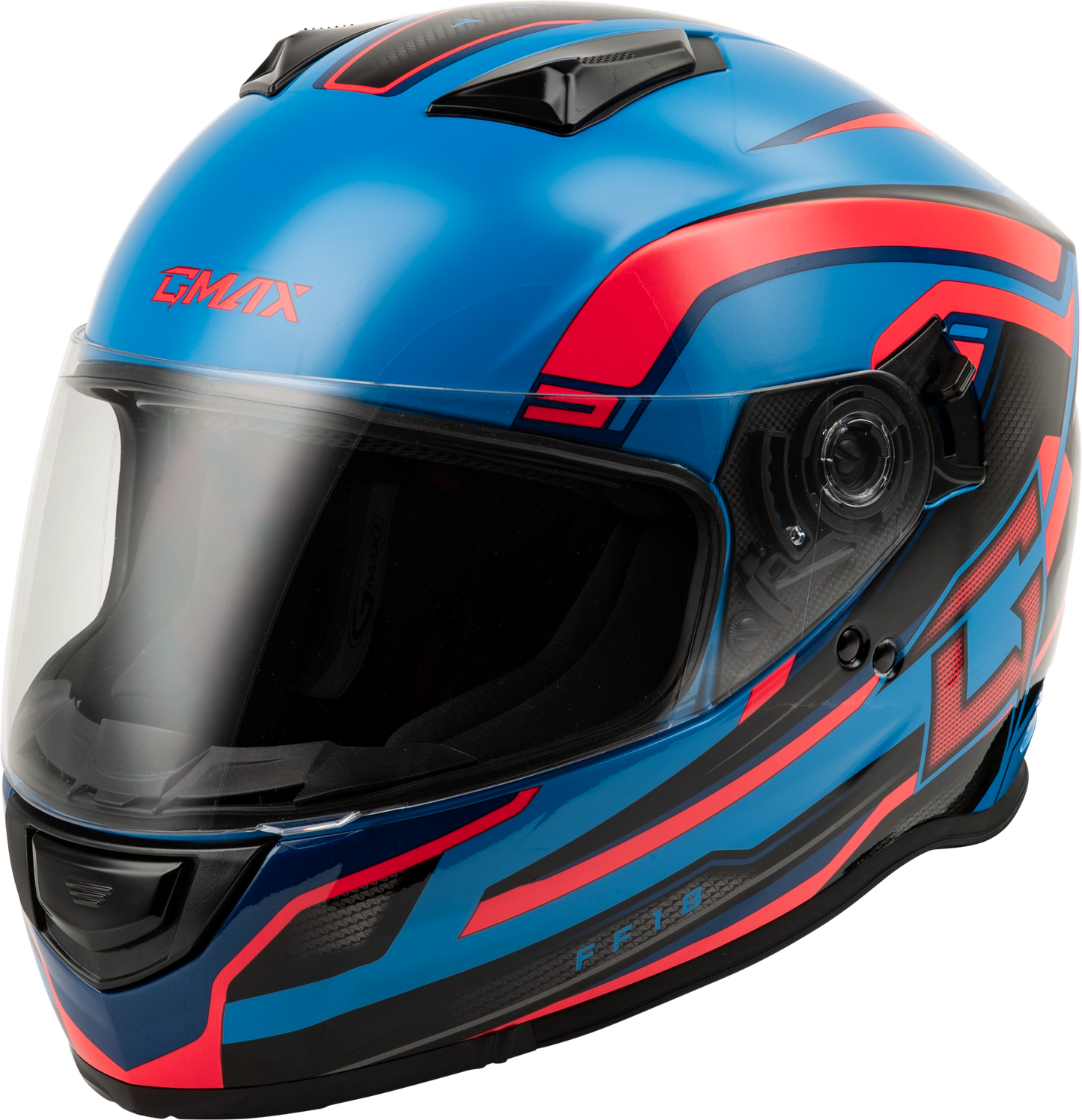 GMAX FF-18 Drift Helmet Small - Full-Face Street Motorcycle Helmet with Sun Shade and Advanced Ventilation