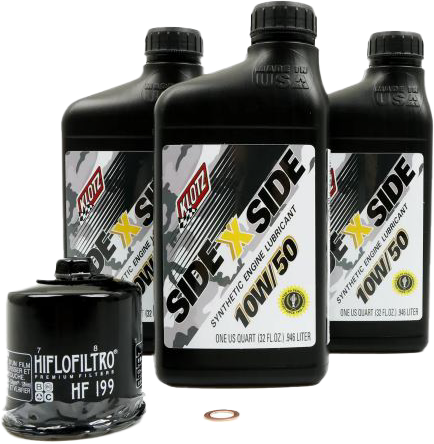 Klotz Sidexside Oil Change Kit 10W50 with Oil Filter for Polaris RZR Models