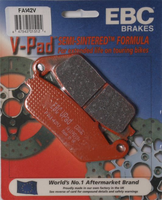 EBC Brakes V Series Semi-Sintered V-Pads for Cruiser/Big Twin Motorcycles