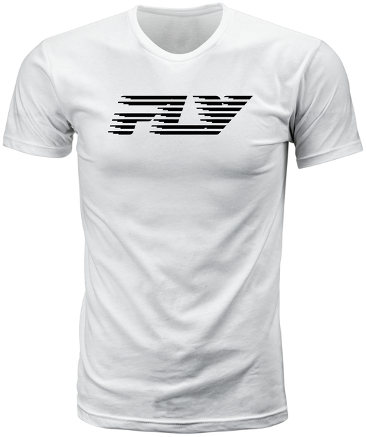 Fly Racing Fast Tee White X-Large - Premium Short Sleeve Cotton Shirt